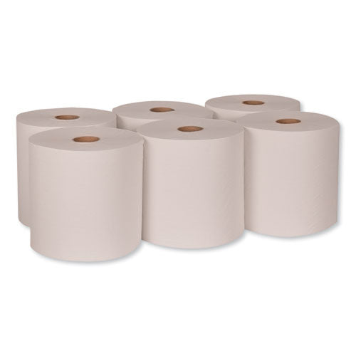 Hardwound Roll Towel, 1-ply, 7.88" X 1,000 Ft, White, 6 Rolls/carton