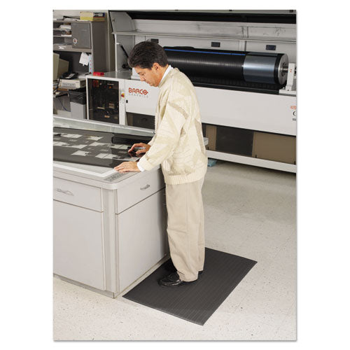 Air Step Antifatigue Mat, Polypropylene, 24 X 36, Black