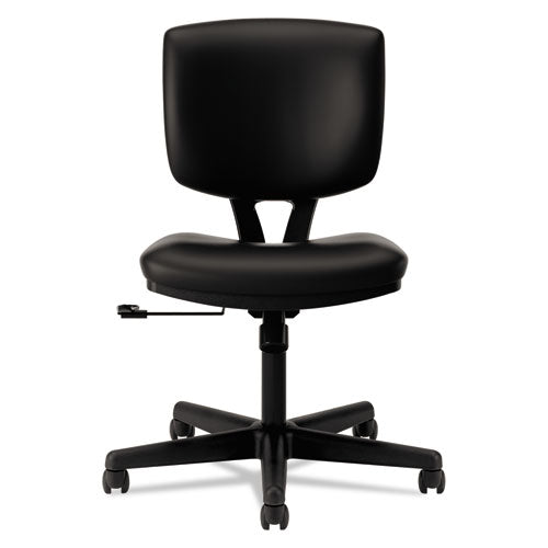 Volt Series Leather Task Chair, Supports Up To 250 Lb, 18" To 22.25" Seat Height, Black