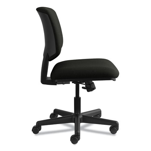 Volt Series Leather Task Chair, Supports Up To 250 Lb, 18" To 22.25" Seat Height, Black