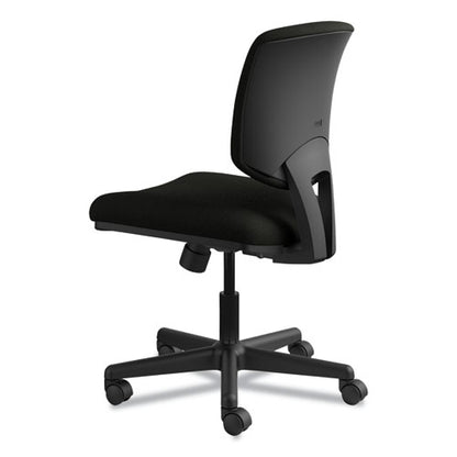 Volt Series Leather Task Chair, Supports Up To 250 Lb, 18" To 22.25" Seat Height, Black