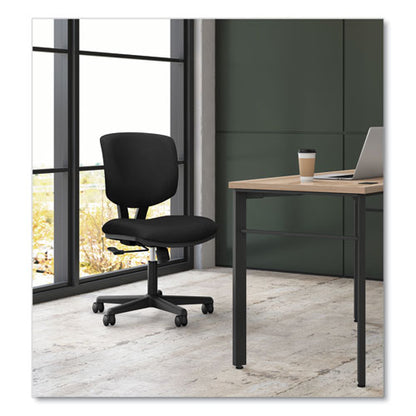 Volt Series Leather Task Chair, Supports Up To 250 Lb, 18" To 22.25" Seat Height, Black