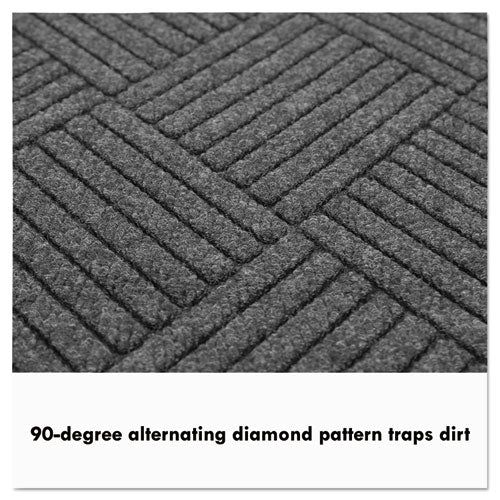 Ecoguard Diamond Floor Mat, Single Fan, 36 X 72, Charcoal