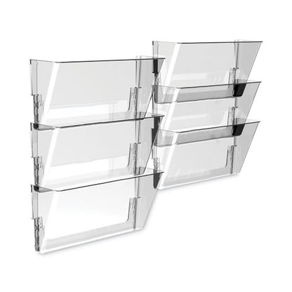 Wall File, Letter Size, 13" X 4" X 7", Clear