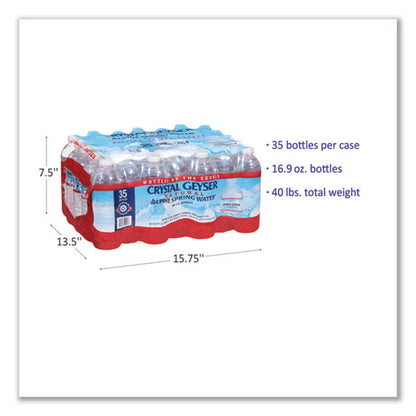 Natural Alpine Spring Water, 16.9 Oz Bottle, 35/carton