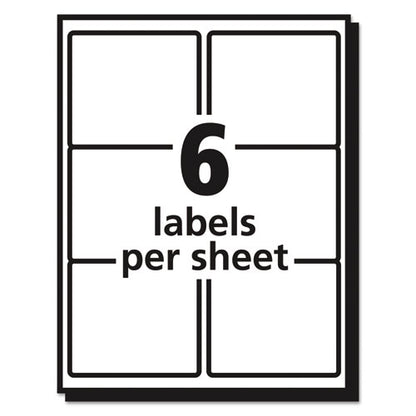 Matte Clear Easy Peel Mailing Labels W/ Sure Feed Technology, Inkjet Printers, 3.33 X 4, Clear, 6/sheet, 10 Sheets/pack