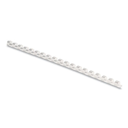 Plastic Comb Bindings, 1/4" Diameter, 20 Sheet Capacity, White, 100/pack