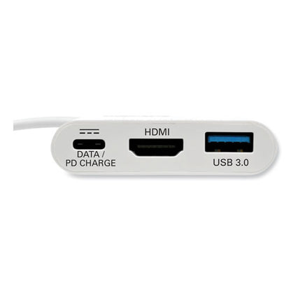 Usb 3.1 Gen 1 Usb-c To Hdmi 4k Adapter, Usb-a/usb-c Pd Charging Ports, 3", White