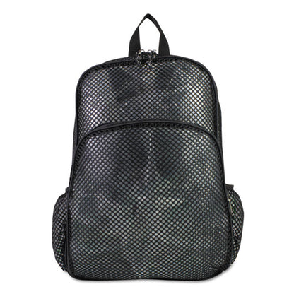 Mesh Backpack, Fits Devices Up To 17", Polyester, 12 X 17.5 X 5.5, Black