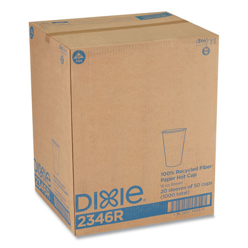 Ecosmart Recycled Hot/cold Cups, 16 Oz, Kraft Paper, 1,000/carton