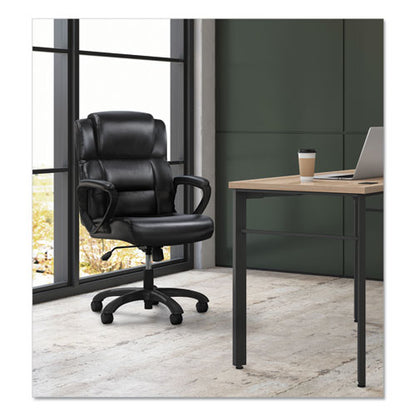 Mid-back Executive Chair, Supports Up To 225 Lb, 19" To 23" Seat Height, Black