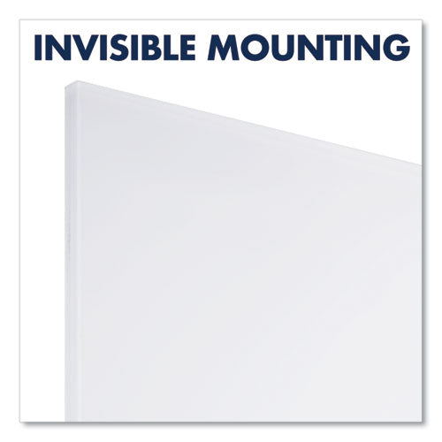 Invisamount Vertical Magnetic Glass Dry-erase Boards, 48 X 85, White Surface