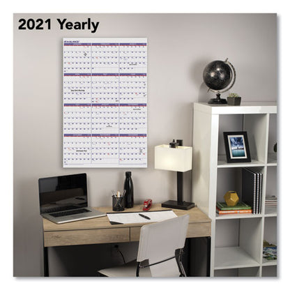 Yearly Wall Calendar, 24 X 36, White Sheets, 12-month (jan To Dec): 2024