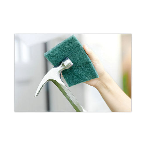 Heavy-duty Scouring Pad, 3.8 X 6, Green, 5/carton