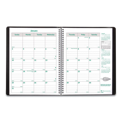 Ecologix Recycled Monthly Planner, Ecologix Artwork, 11 X 8.5, Black Cover, 14-month (dec To Jan): 2023 To 2025