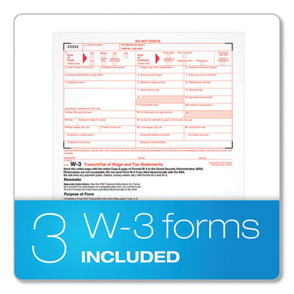 W-2 Tax Forms For Inkjet/laser Printers, Fiscal Year: 2023, Four-part Carbonless, 8.5 X 5.5, 2 Forms/sheet, 50 Forms Total