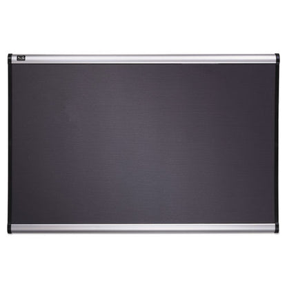 Prestige Gray Diamond Mesh Bulletin Board, 36 X 24, Gray Surface, Silver Aluminum/plastic Frame