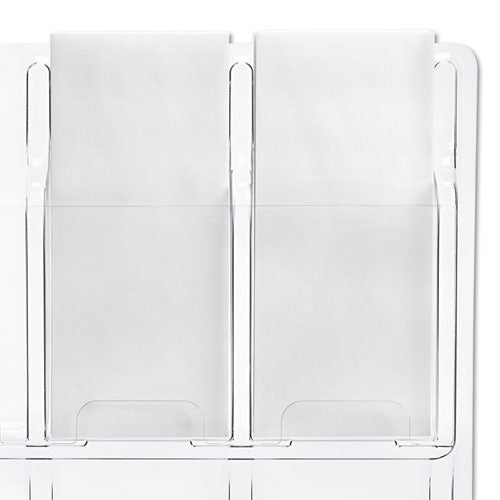 Reveal Clear Literature Displays, 24 Compartments, 30w X 2d X 41h, Clear