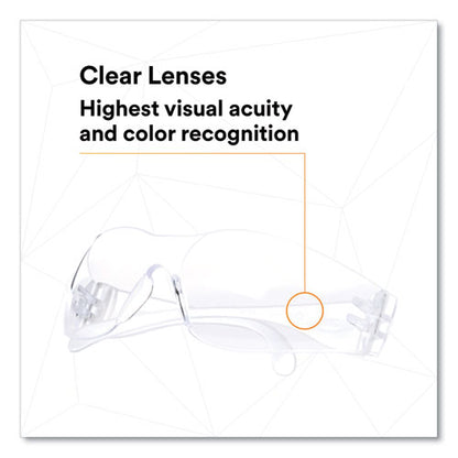 Virtua Protective Eyewear, Clear Polycarbonate Frame, Clear Polycarbonate Lens