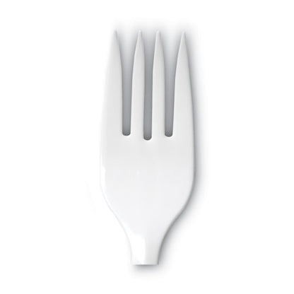 Plastic Cutlery, Mediumweight Forks, White, 1,000/carton