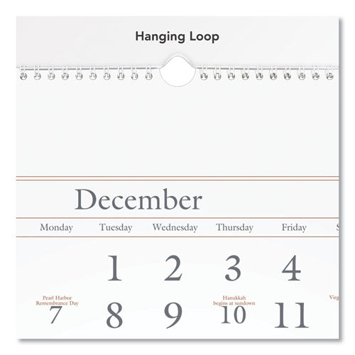 Three-month Reference Wall Calendar, 12 X 27, White Sheets, 15-month (dec To Feb): 2023 To 2025