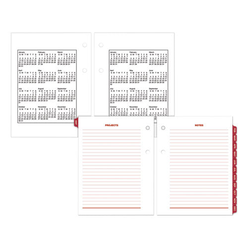 Compact Desk Calendar Refill, 3 X 3.75, White Sheets, 12-month (jan To Dec): 2024