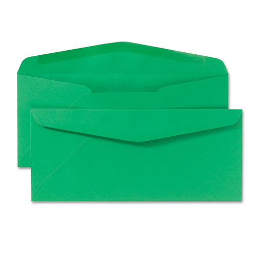 Colored Envelope, #10, Commercial Flap, Gummed Closure, 4.13 X 9.5, Green, 25/pack