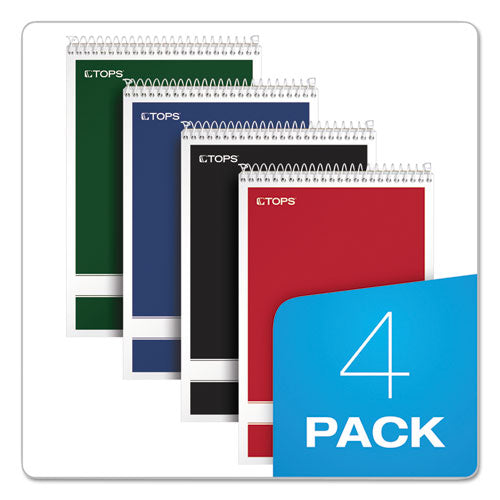 Steno Pad, Gregg Rule, Assorted Cover Colors, 80 Green-tint 6 X 9 Sheets, 4/pack