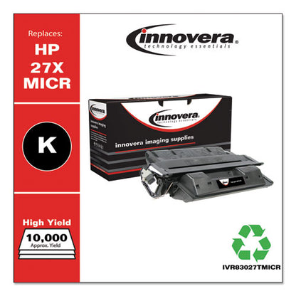 Remanufactured Black High-yield Micr Toner, Replacement For 27xm (c4127xm), 6,000 Page-yield