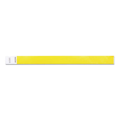 Security Wristbands, Sequentially Numbered, 10" X 0.75", Yellow, 100/pack