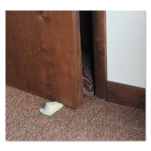 Big Foot Doorstop, No Slip Rubber Wedge, 2.25w X 4.75d X 1.25h, Beige