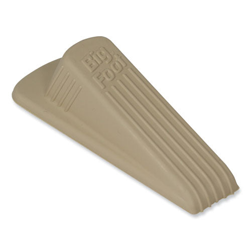 Big Foot Doorstop, No Slip Rubber Wedge, 2.25w X 4.75d X 1.25h, Beige