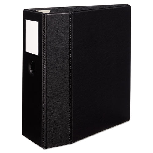 Heavy-duty Non-view Binder, Durahinge, Three Locking One Touch Ezd Rings, Spine Label, Thumb Notch, 5" Cap, 11 X 8.5, Black