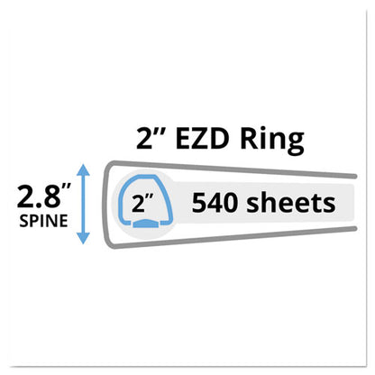 Heavy-duty Non-view Binder With Durahinge And One Touch Ezd Rings, 3 Rings, 2" Capacity, 11 X 8.5, Maroon