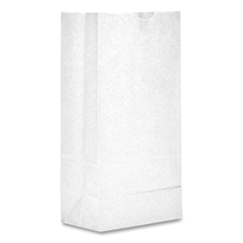 Grocery Paper Bags, 35 Lb Capacity, #6, 6" X 3.63" X 11.06", White, 500 Bags