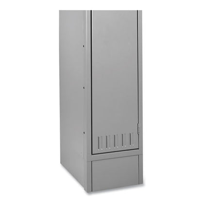 Three Wide Closed Locker Base, 36w X 18d X 6h, Sand