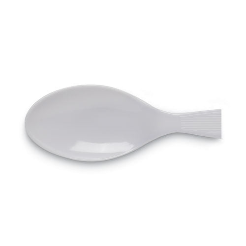 Individually Wrapped Mediumweight Polystyrene Cutlery, Teaspoons, White, 1,000/carton