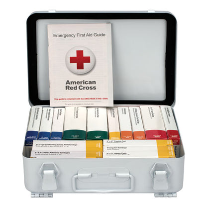 Unitized Ansi Compliant Class A Type Iii First Aid Kit For 25 People, 84 Pieces, Metal Case