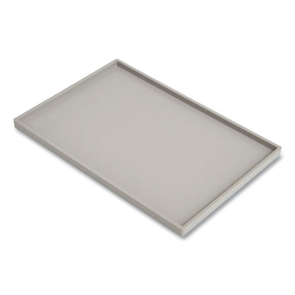 Slim Stackable Plastic Mail And Supplies Tray, 1 Section, #6 1/4 To #16 Envelopes, 6.85 X 9.88 X 0.47, Gray