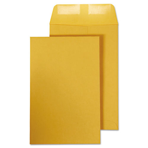 Catalog Envelope, 28 Lb Bond Weight Kraft, #1, Square Flap, Gummed Closure, 6 X 9, Brown Kraft, 100/box