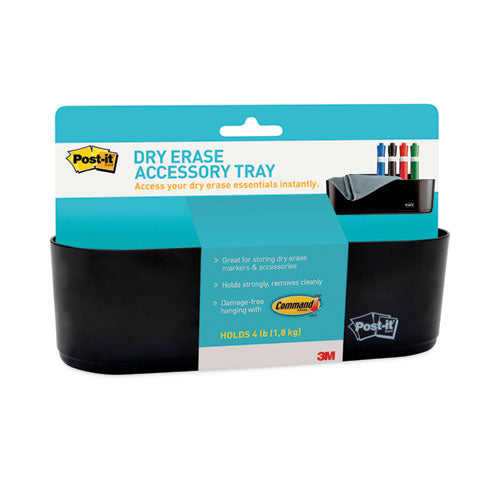 Dry Erase Accessory Tray, 8.5 X 3 X 5.25, Black