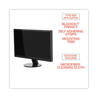 Blackout Privacy Filter For 20" Widescreen Flat Panel Monitor, 16:9 Aspect Ratio