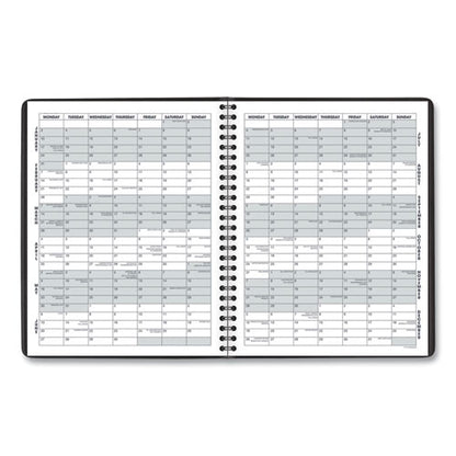 Monthly Planner, 8.75 X 7, Black Cover, 12-month (jan To Dec): 2024