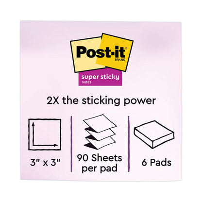 Recycled Pop-up Notes In Oasis Collection Colors, 3 X 3, 90 Sheets/pad, 6 Pads/pack