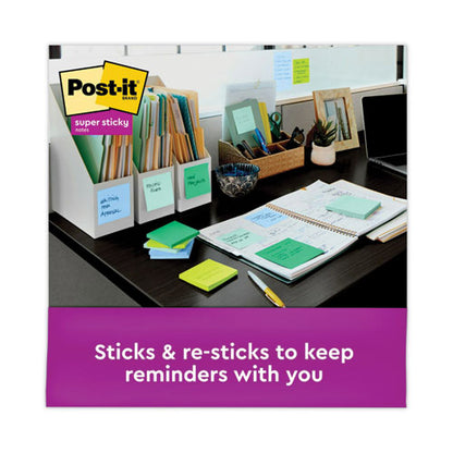 Recycled Pop-up Notes In Oasis Collection Colors, 3 X 3, 90 Sheets/pad, 6 Pads/pack