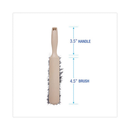 Counter Brush, Gray Flagged Polypropylene Bristles, 4.5" Brush, 3.5" Tan Plastic Handle