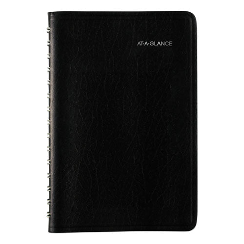 Dayminder Daily Appointment Book, 8 X 5, Black Cover, 12-month (jan To Dec): 2024