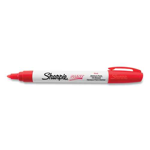 Permanent Paint Marker, Medium Bullet Tip, Red