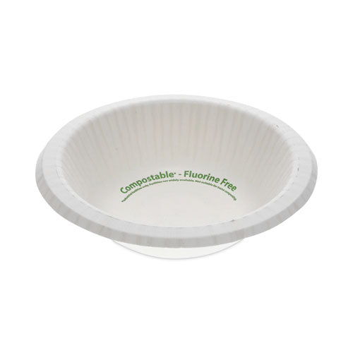 Earthchoice Pressware Compostable Dinnerware, Bowl, 12 Oz, White, 750/carton