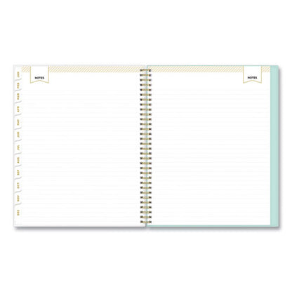 Day Designer Secret Garden Mint Frosted Weekly/monthly Planner, 11 X 8.5, Multicolor Cover, 12-month (jan To Dec): 2024